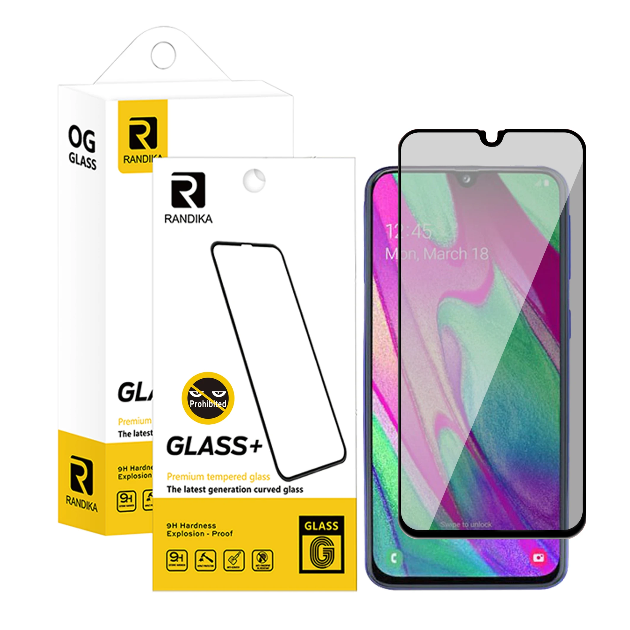 High-end transparency 9h glass screen protector for Samsung a12 note Series galaxy Series a72  s9 s21 a72  a50 s10 s7 a22 s31