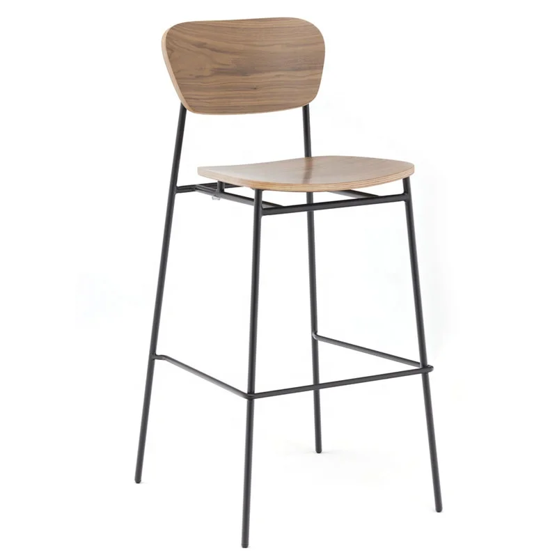 Factory Making High End Laminate Plywood Seat Restaurant Furniture Bar Stool Chair Europe style for Bar