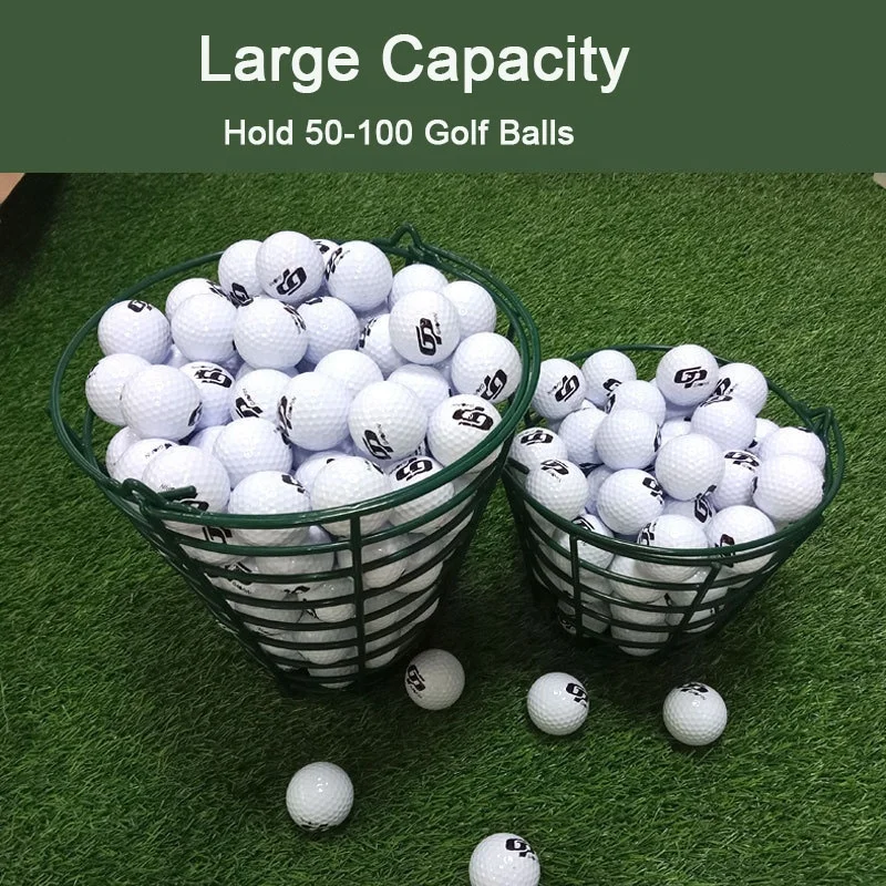 Hot Sales Portable Golf Ball Holder Steel Wire Practice Container with Carry Handle - Holds 50-100 Balls for Outdoor Indoor