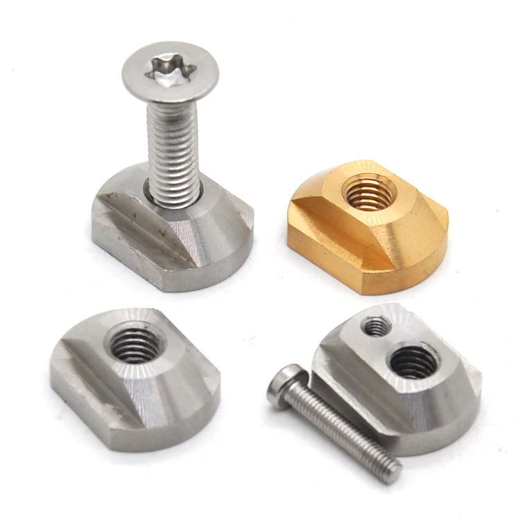 Factory manufacture titanium  stainless steel brass hydrofoil mounting T track nut