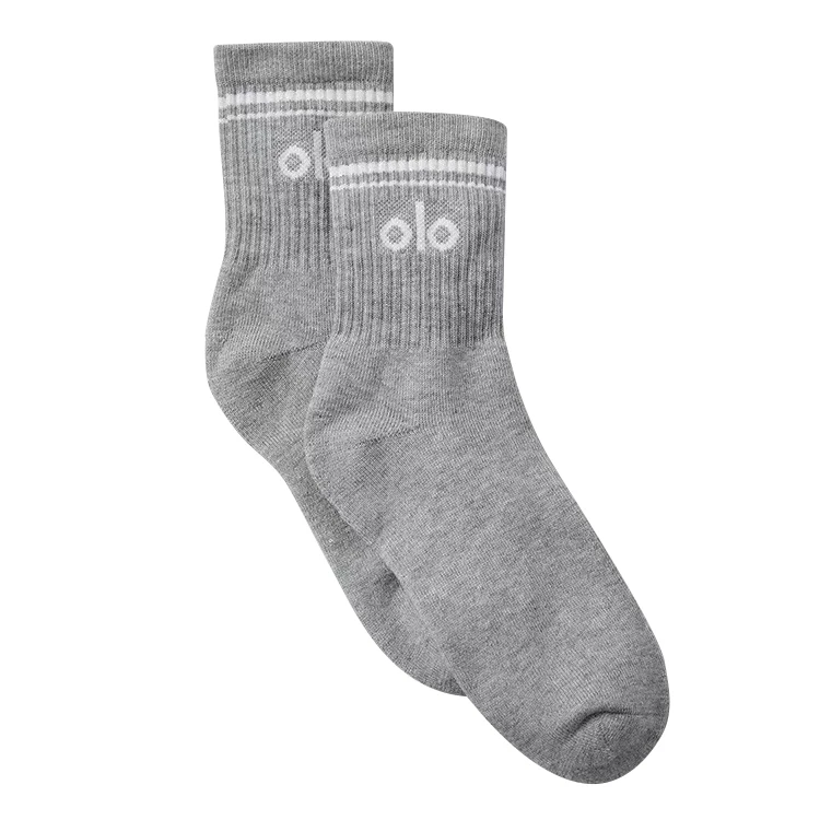 AL O OEM cotton mens sport socks stockings high quality wholesale China factory can custom socks logo crew jacquard socks