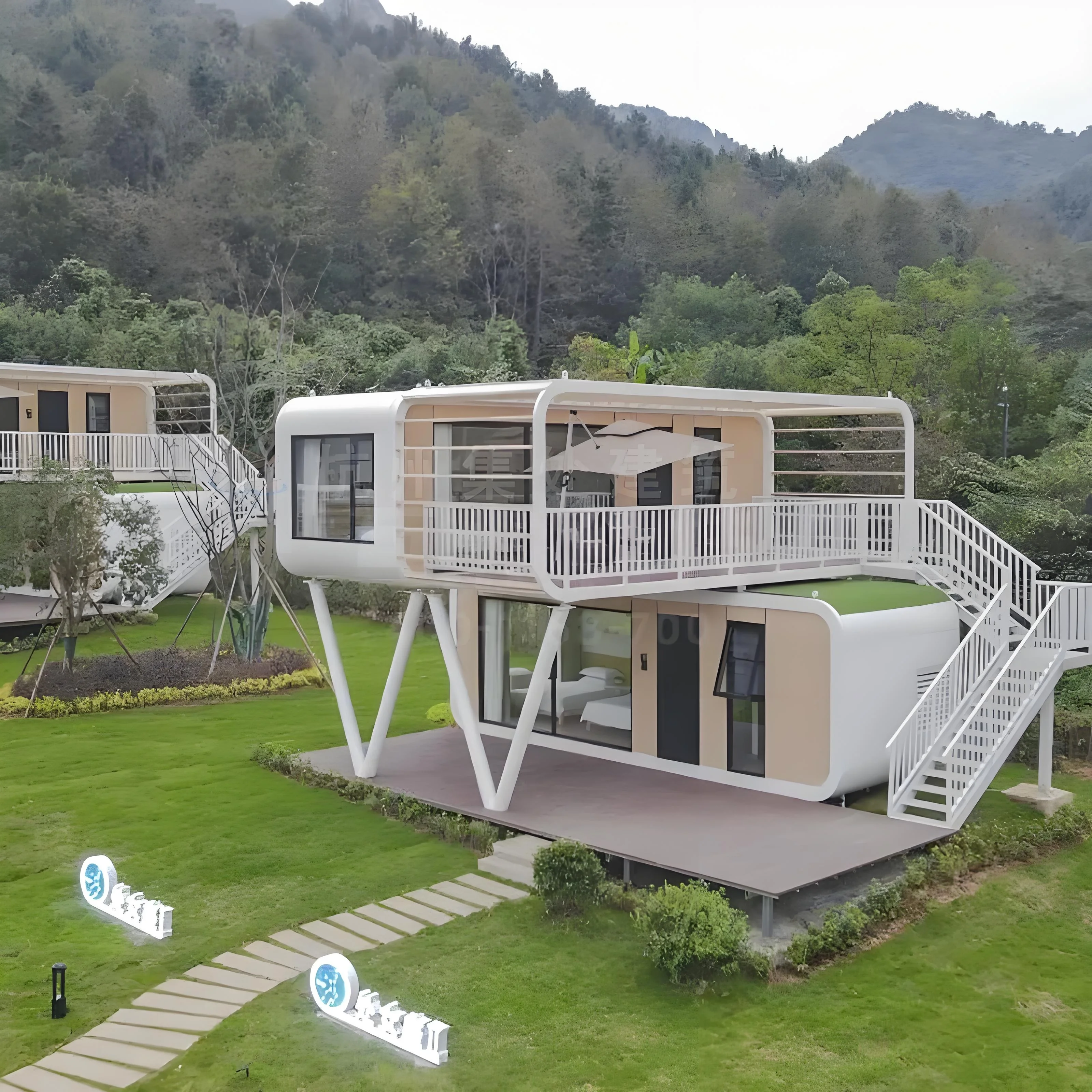Factory Price Prefabricated House Prefab Capsule Hotel Room Sleeping Apple Pod Cabin With Bedroom Bathroom