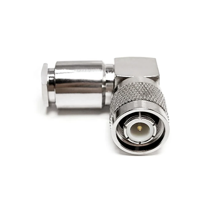 Right Angle TNC Male Clamp Type RF Coaxial Connector for LMR300 LMR400 RG8 5D-FB RG6 Cable