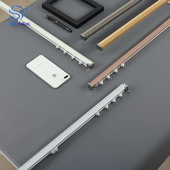 Support Customization Hanging Sliding Door Rail Folding Sliding Door Roller Square Curtain  Track Aluminum Alloy  Profile 8135