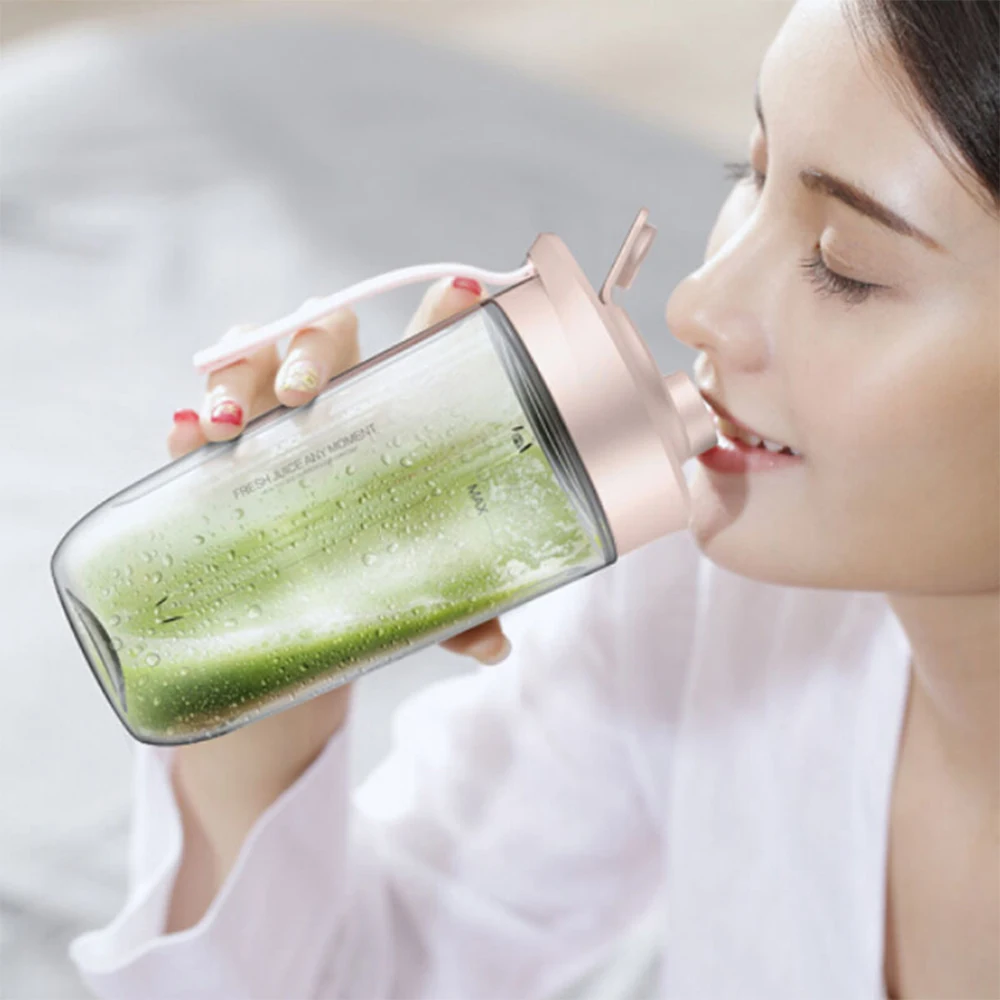 New Portable Electric Juicer 400ML Wireless Automatic Multipurpose Mini USB Rechargeable Juice Cup Blender Cut Mixer