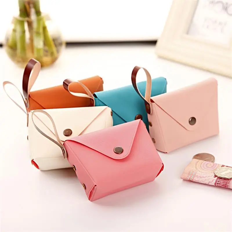 
2021 Fashion Handbag Hot selling candy color coin purse coin bag key bag pu leather macaroon clutch Handbags 
