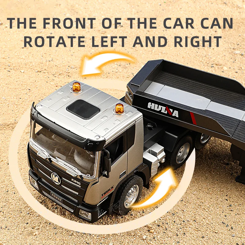 Huina 1318 1:24 RC Trailer Truck Tractor 2.4GHz Remote Control Construction Radio Control Flatbed RC Truck Toys