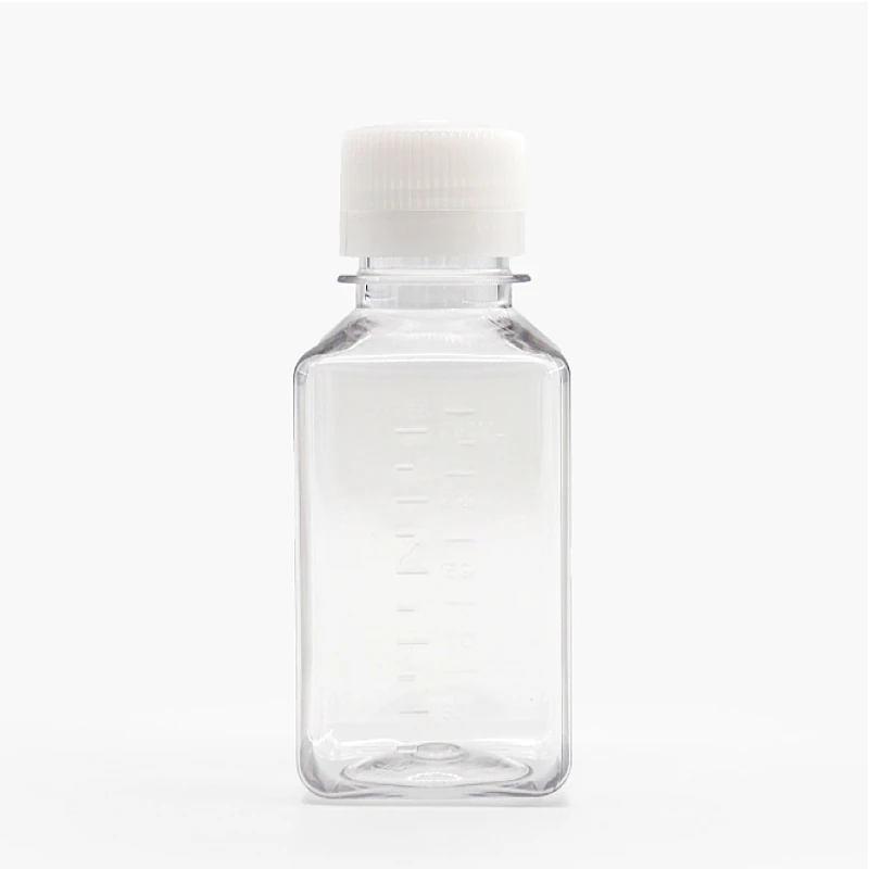 500 мл пластиковая бутылка для реагента хранения химические реагенты для фляга темно-синий ПЭТ бутылка квадратной формы стерильные гнездо