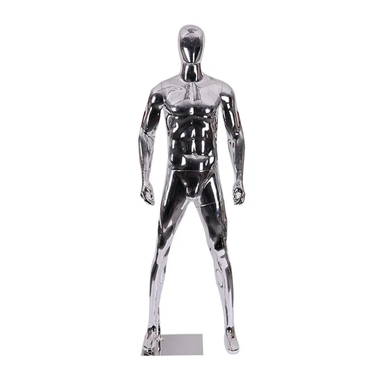 Electroplated gold color ABS material plastic chrome female mannequin for window display