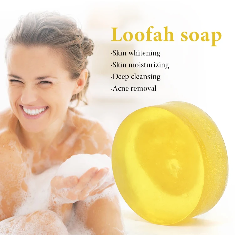 Natural Organic 100% Natural Soap Bar Bath Lightening Exfoliating Care Skin Whitening Base Handmade Luffa Loofah Soap