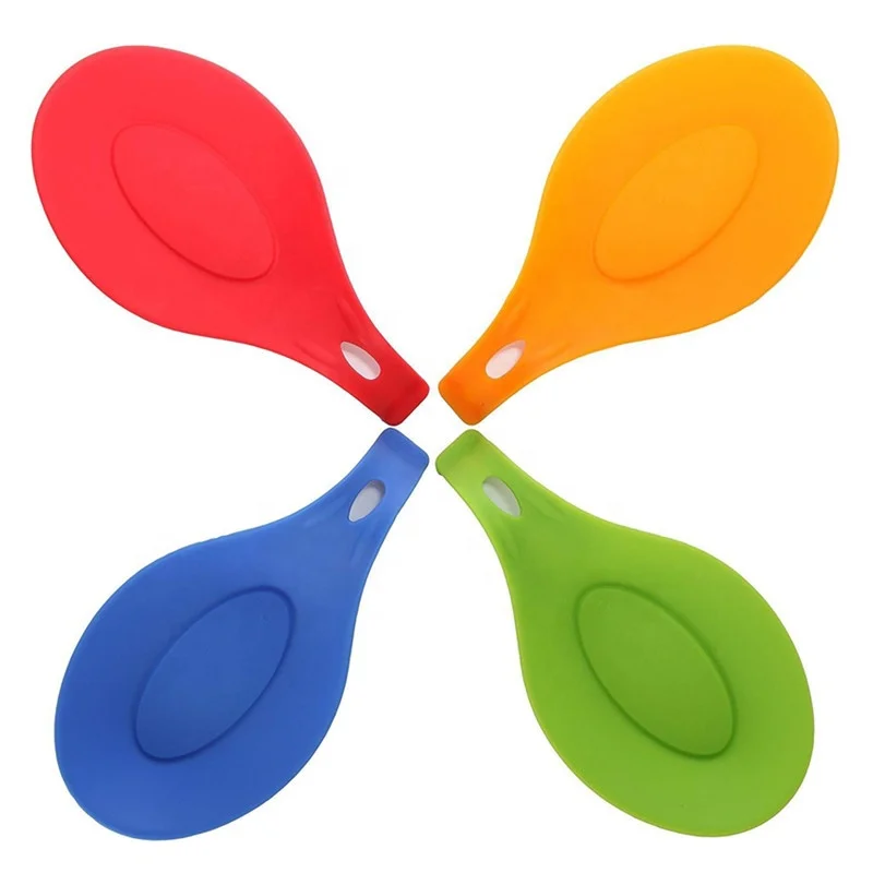 
Kitchen Silicone Spoon Rest Heat Resistant Durable Utensil Rest Ladle Spoon Holder 