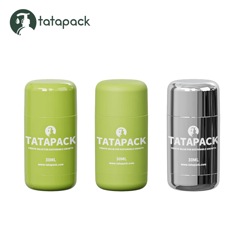 Round cap 1oz 30ml plastic bottles mono PCR deodorant stick container 30g 100% recyclable and bpa free for body balms heel balm