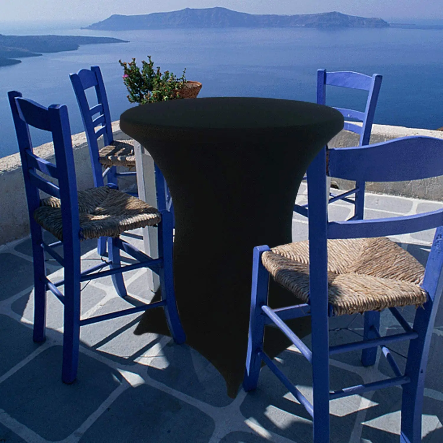 Коктейль круглый стрейч скатерть из спандекса, приталенные эластичные фантазийные скатерть для круглого столы на открытом воздухе партии торговой выставки для банкетов и свадеб