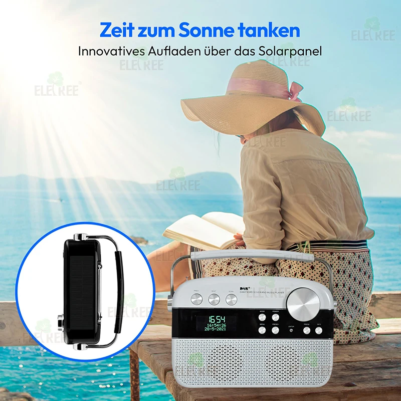 Розовый портативный Dab Plus Fm-будильник домашний ретроспективный Dab-радио с функцией Usb & Fm Bt
