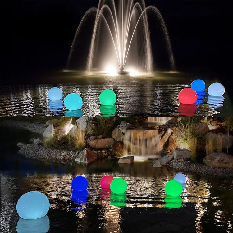  Водонепроницаемый RGB-светильник для бассейна с солнечной зарядкой и встроенным аккумулятором 2019
