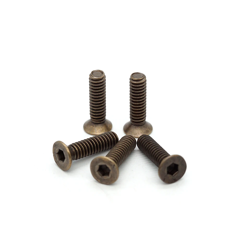 China Screw Fastener A2 70 A4 70 copper-colored Countersunk Hex Socket Screw  Din7991