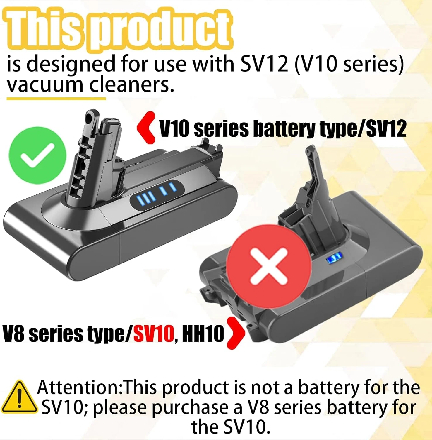 Adapter to Convert for Dyson V10 Handheld Vacuum Cleaner Battery Compatible for Dyson V10 Fluffy/Animal/Absolute