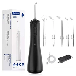 2023 best sales 6 working modes portable dental black water flosser New cordless Oral irrigator tooth cleaner