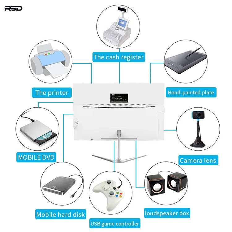 Cheap 4K All In One Pc Desktop For Gaming I3 I5 I7 Oem Mini All-In-One-Pc 16 Gb Ram Ddr4 Desktop For Gaming