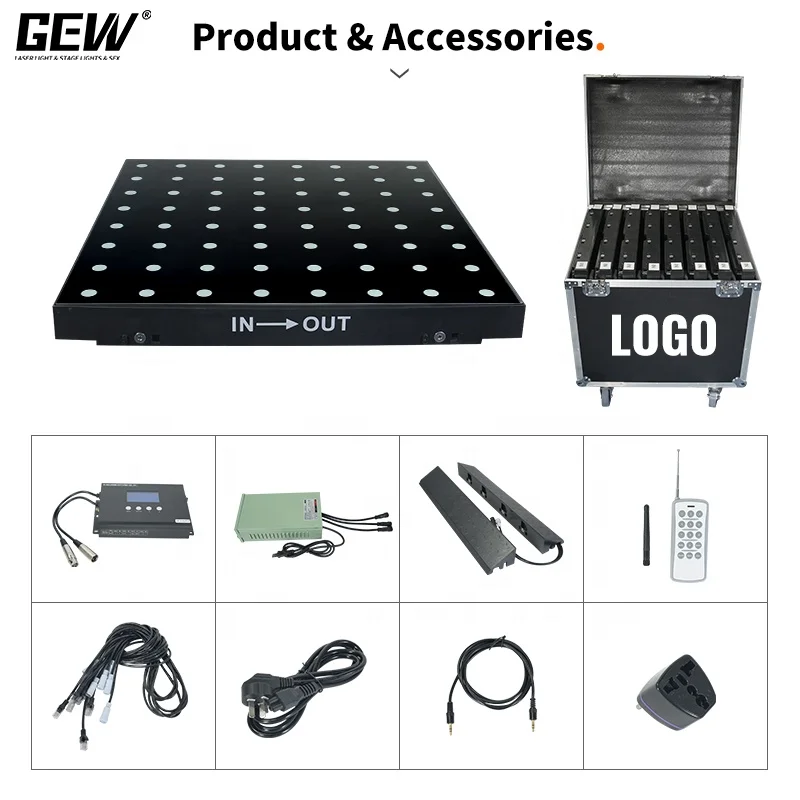 Top Dance Floor Hot Selling Wireless RGB LED Dance Floor Magnetic Digital Led Dance Floor Mat For Wedding Party