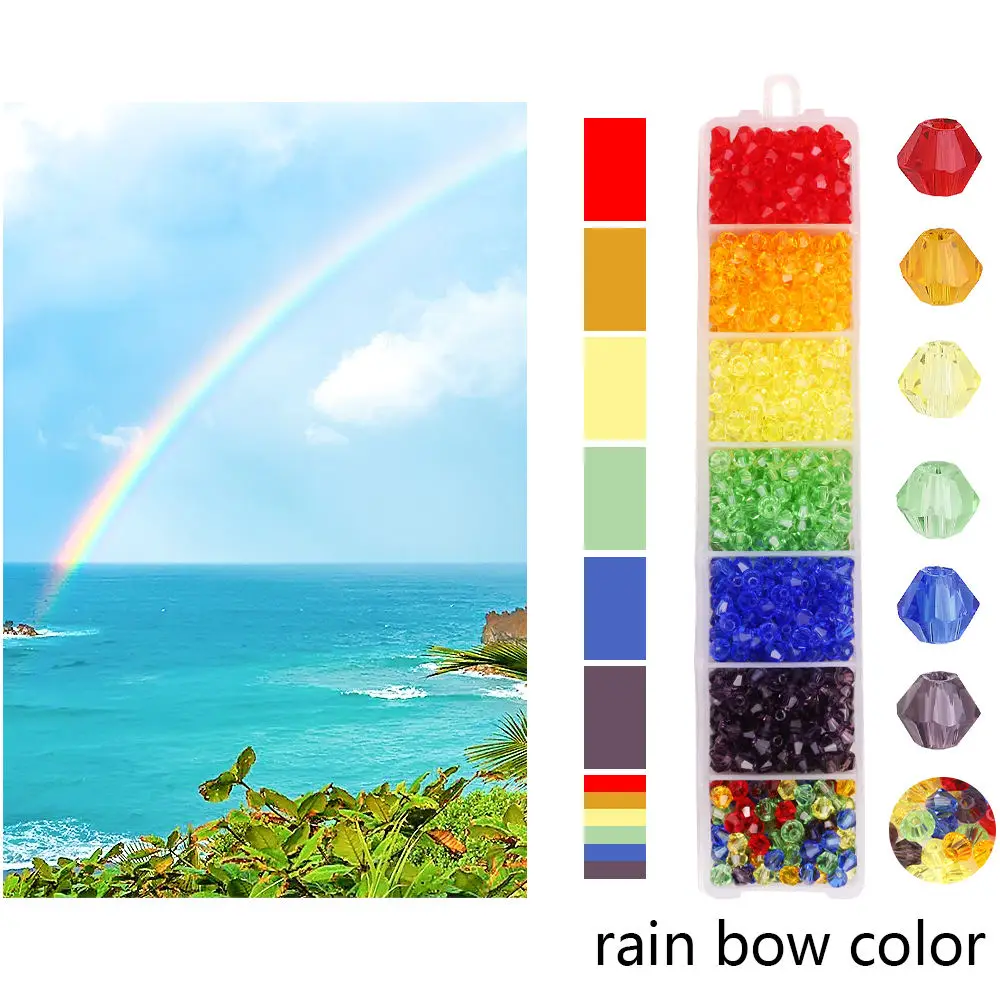 Wholesale 7 Grids Crystal Beads Set 700pcs Color 4mm Czech Loose Glass Beads For Jewelry Making