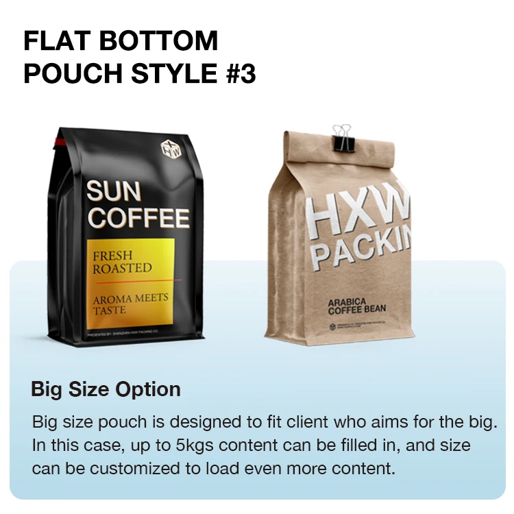 Custom Printed Sachet Packaging Flat Bottom Mylar Stand Up Multi Size Gusset Whey Protein Powder Bags