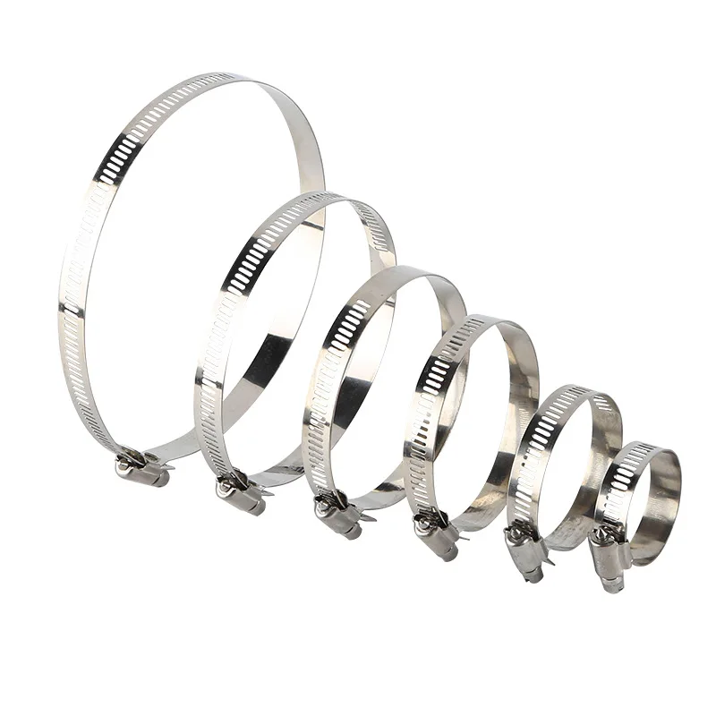 Американский Регулируемый 304 хомут для шланга из нержавеющей стали, хомут для труб, червячная передача