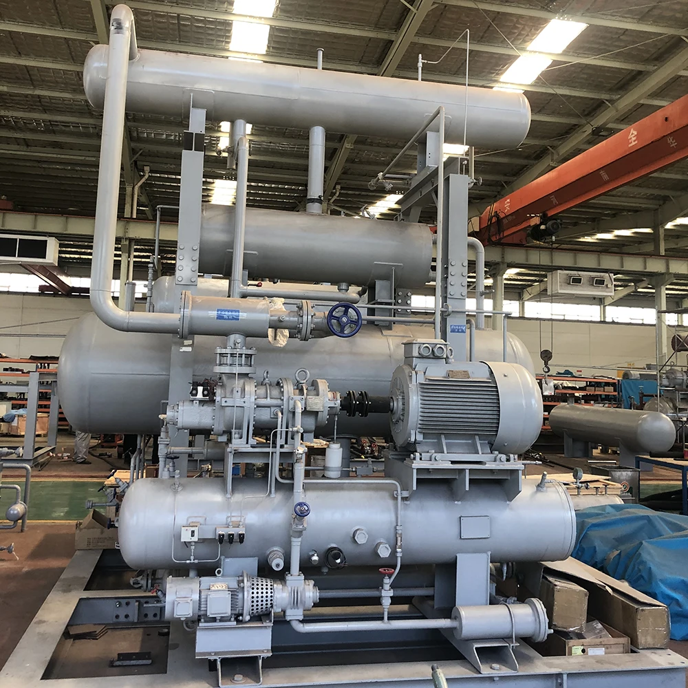 High Reliability Semi-seal Compound Two-stage Screw Freon Refrigeration Compressor Unit Series for cold room