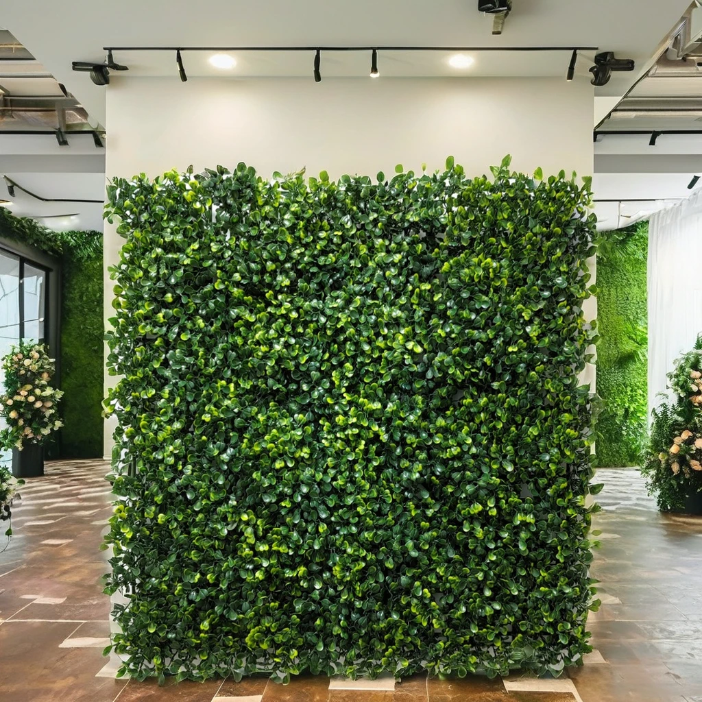 Устойчивое к ультрафиолетовому излучению декоративное искусственное зеленое настенное ограждение для помещений на открытом воздухе Рождество Хэллоуин пасхальное украшение имитация растений стены