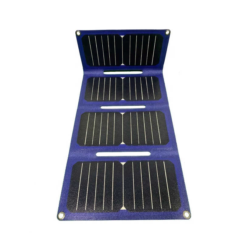 
China factory portable foldable solar charger 4 fold waterproof for power bank mobile phone 