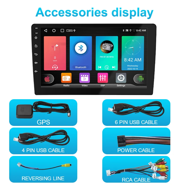 semi-hosted 9 inch 1g 32g magnitofon gps android audio system for car