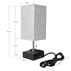 2020 Amazon hot new bedside table lamp with usb port