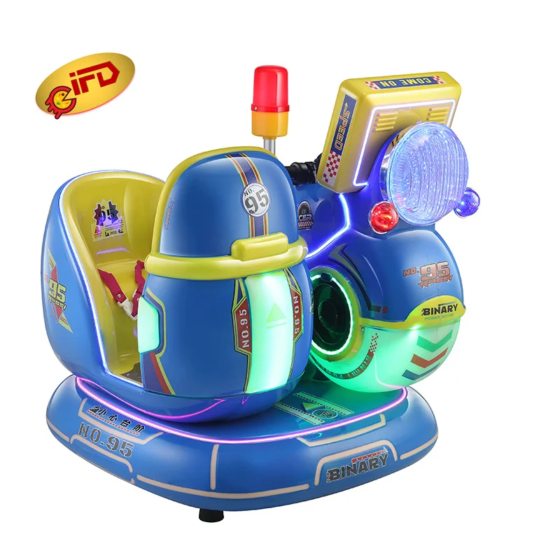 Amusement park kiddie rides supplies coin operated Didi Double Motorcycle arcade game super bike racing car game machine