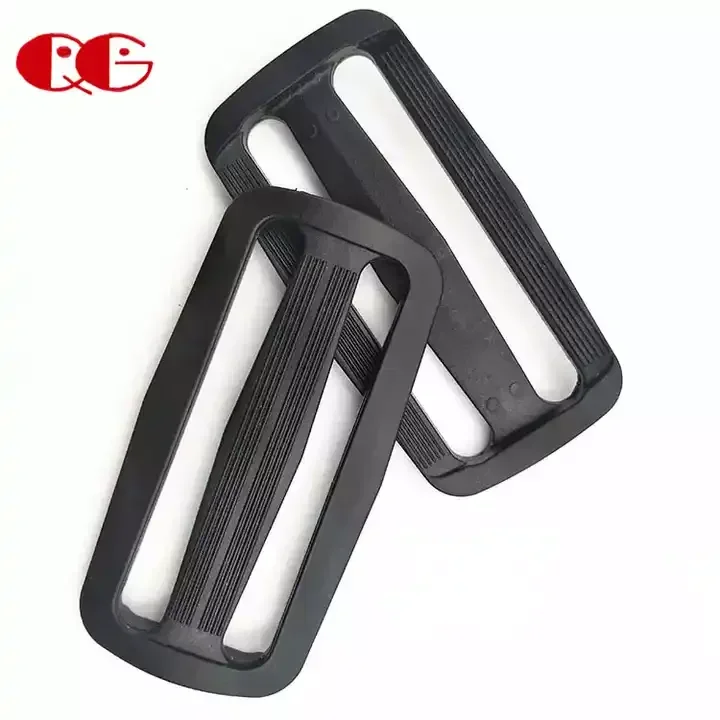 Plastic Tri-glide buckle for belt backpack 38MM black Environmental protection button adjustable webbing Triglides Slider