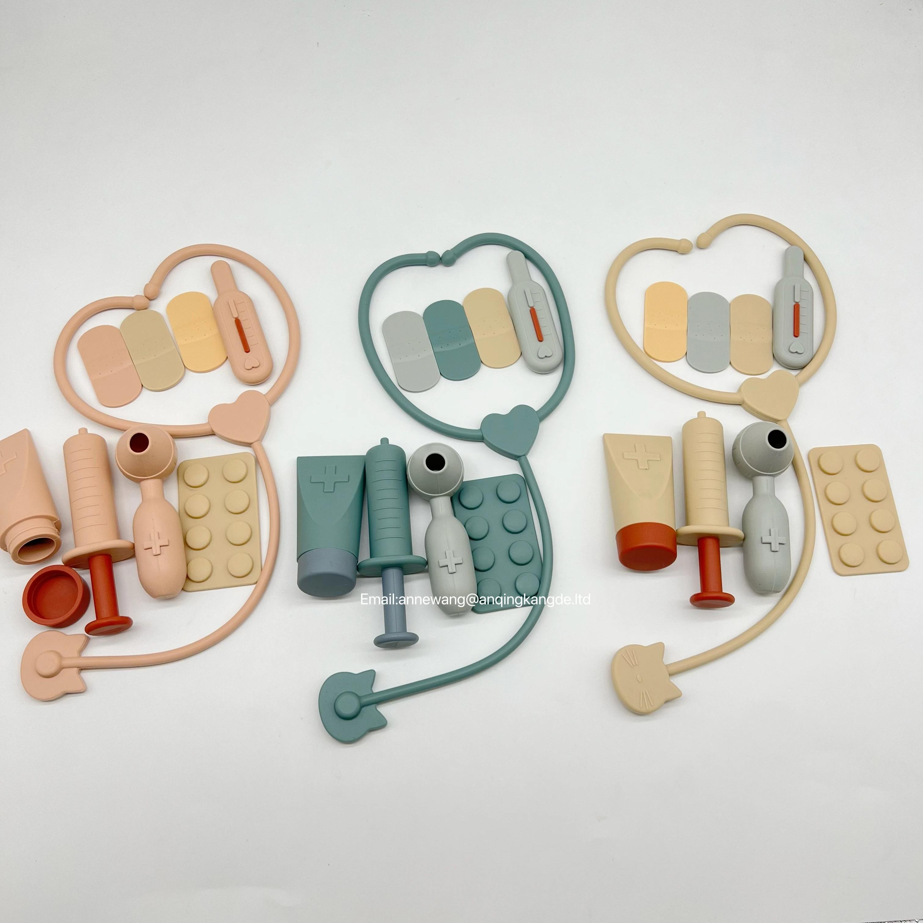 Doctor Toy Kit Play Set 10 Pieces Pretend Silicone Toy Set for Toddlers & Kids