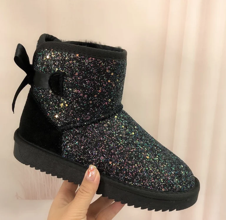 New Style Magic Color Trade Grit For Women and kids Snow Boots Non-slip Warm And Cold-proof