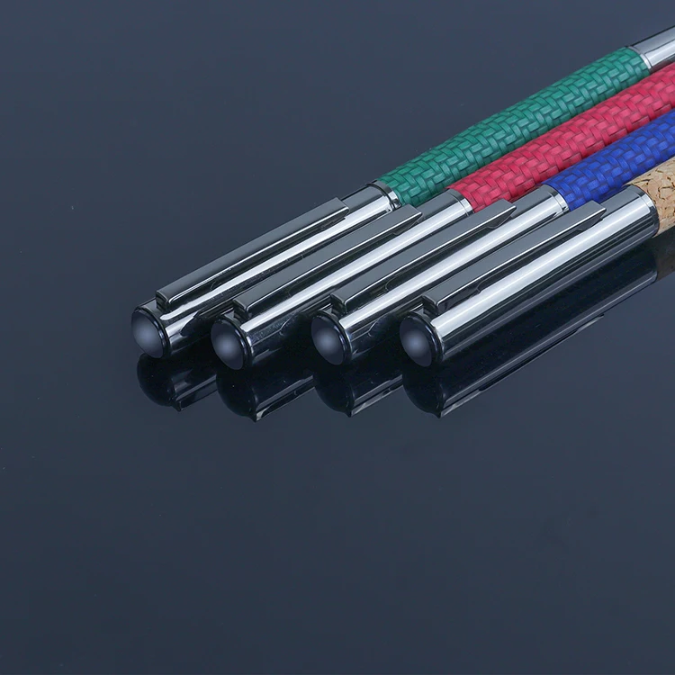 New arrival metal ball point pen customised pens  pu leather roller pen with laser engraved logo