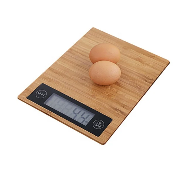 2021 Smart Household Portable Food Weighing LCD Digital Kitchen Scale Electronic Bamboo digital scale
