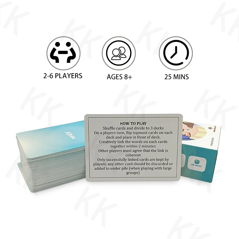 Customised Make Sense Different Ages Team Building Language Learning Kids Educational Word Coherence Flash Card Game