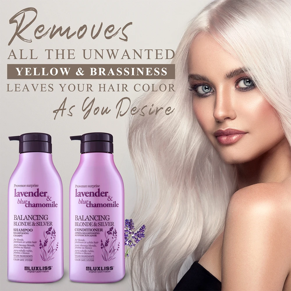 Luxliss Keratin Home Treatment No Yellow Effect Anti- brassy Purple Toner Shampoo For Blonde Hair