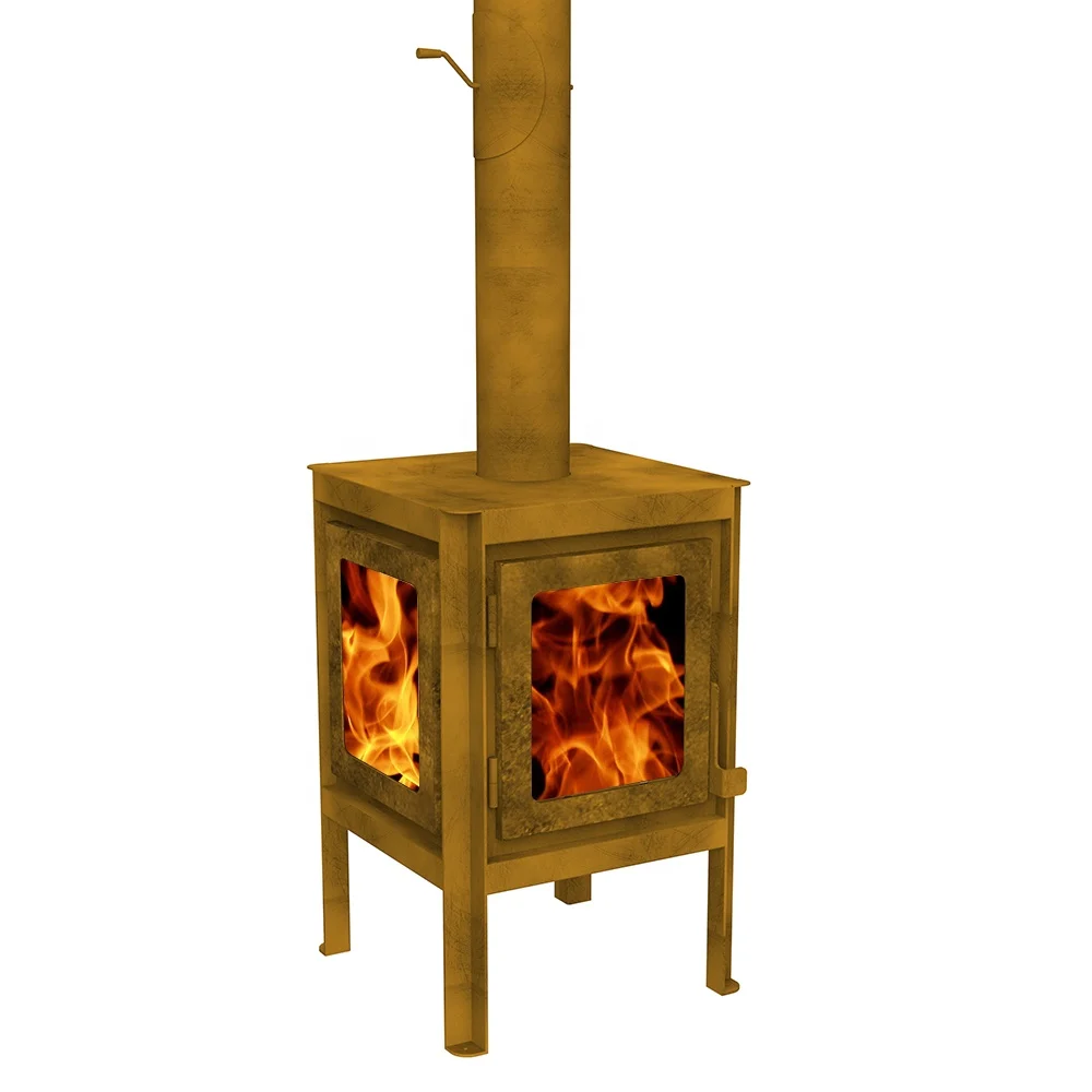 Terrace Fireplace Garden Stove Patio Fireplace Cube Wood Burning Stove