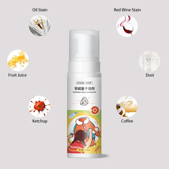 180ml Dry Cleaning Agent Down Jacket Dry Cleaner Sofa Carpet Household Cleaner