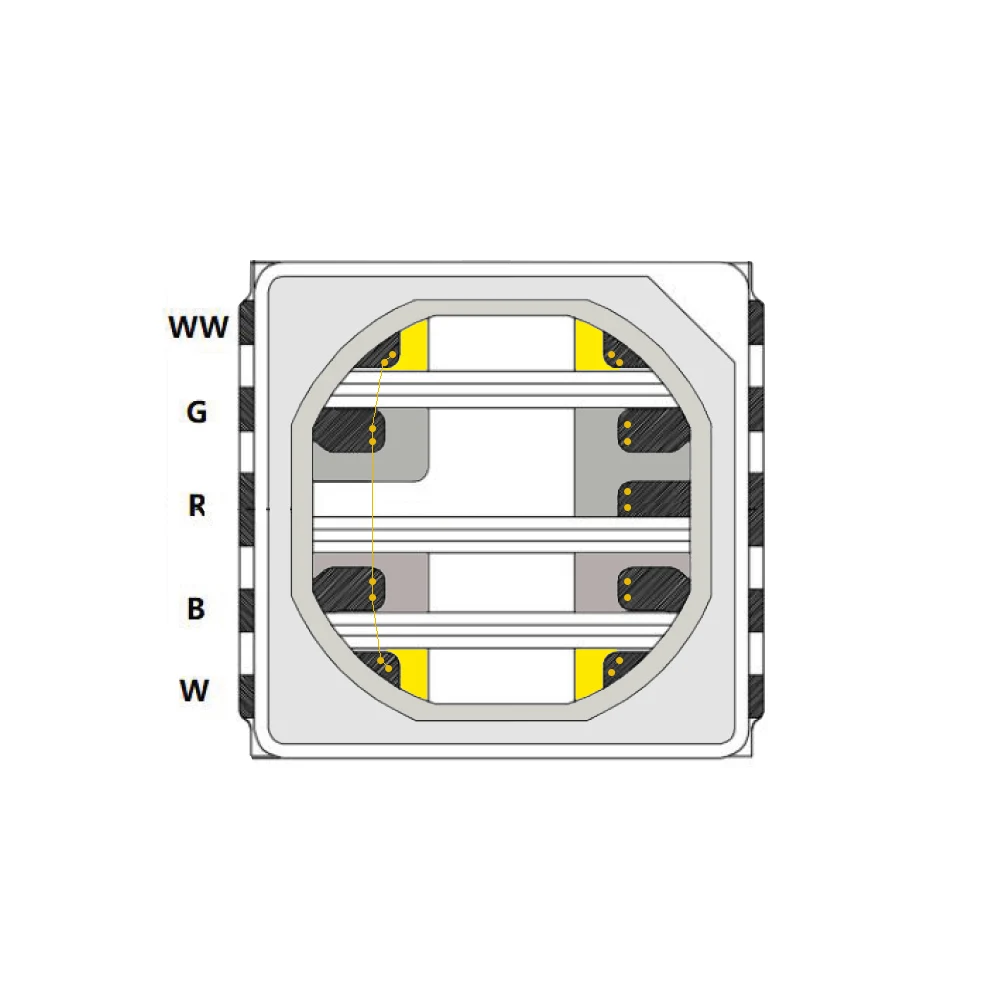 Custom Made SMD 7070 6064 RGBWW RGB+WW Large High Power LED Diode Special Designed for Photography Lamps