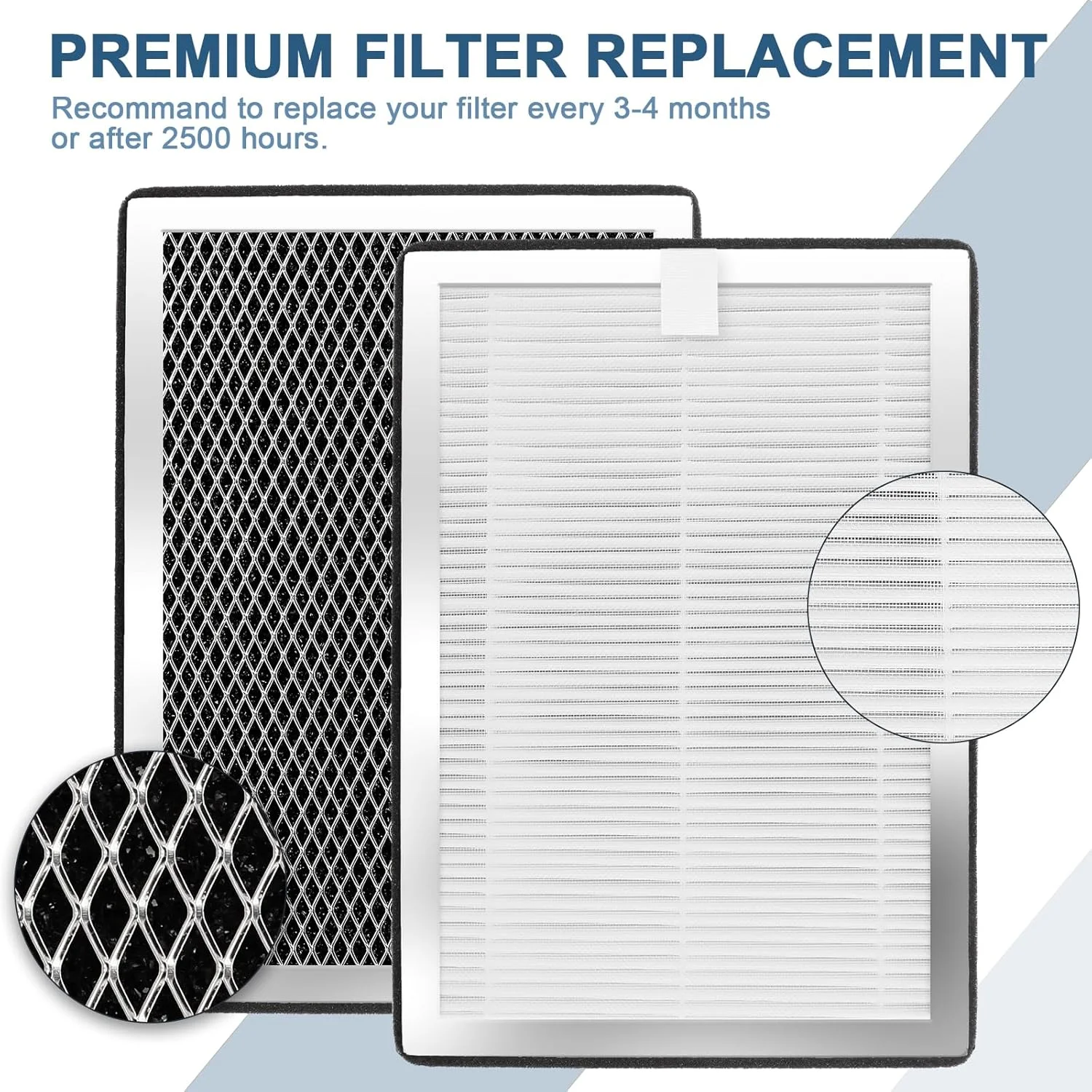 China customized 3-IN-1 True HEPA, Air purifier Replacement Filters compatible with Medifys MA-25, filtration Hepa 13 Filter