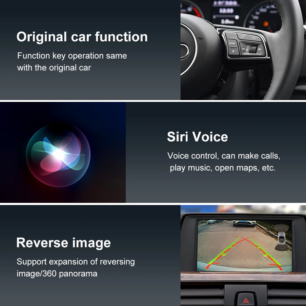 Беспроводная зеркальная ссылка Carplay Box AirPlay Для Audi A1 A3 A4 A5 A6 C7 A7 A8 Q3 Q5 Q7 S4 S5 S7