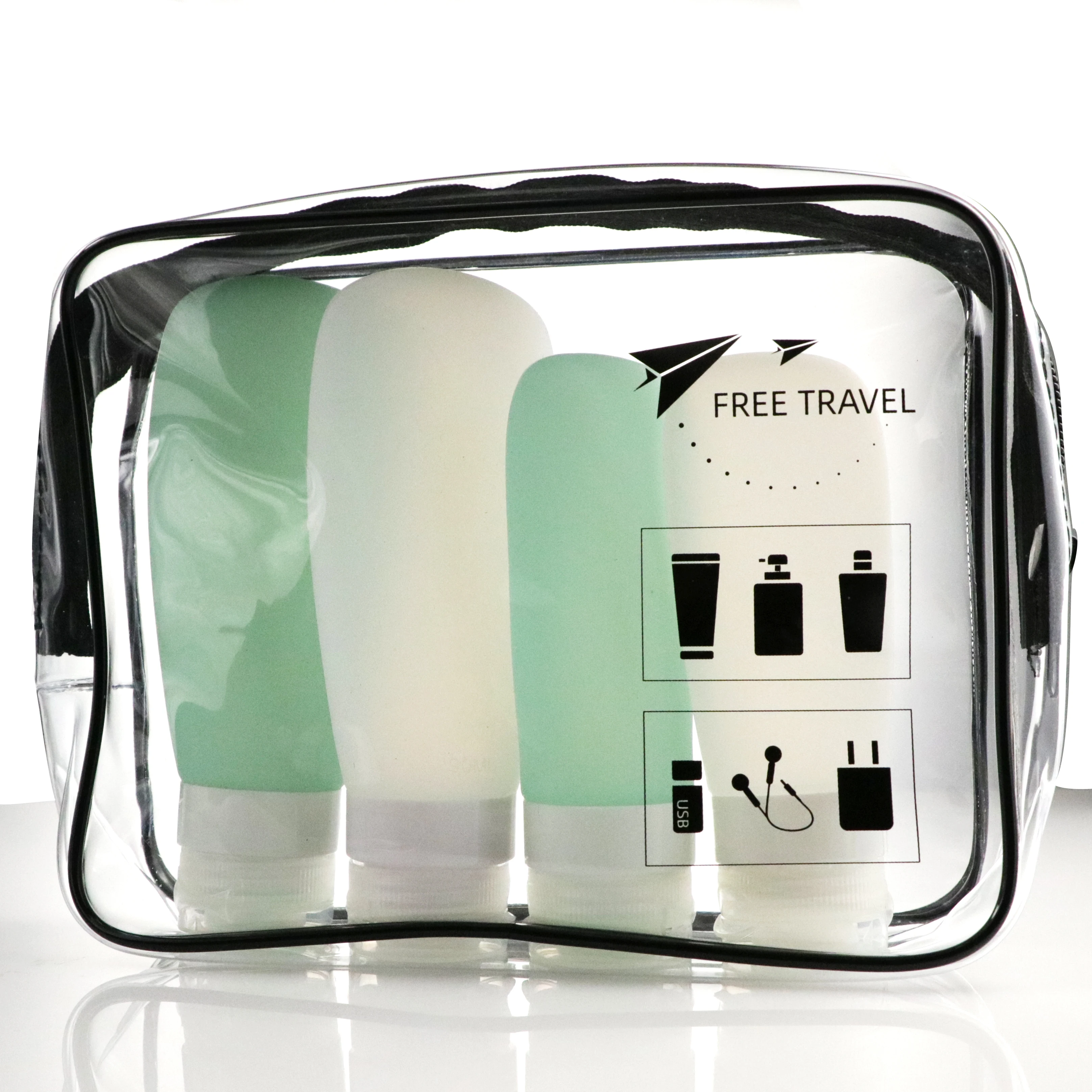 Wholesale Silicone Cosmetic containers Sets Leak-proof Silicone Travel Bottle