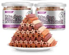 Double Flavor Natural dog chewy bones Sandwich dog chew treats