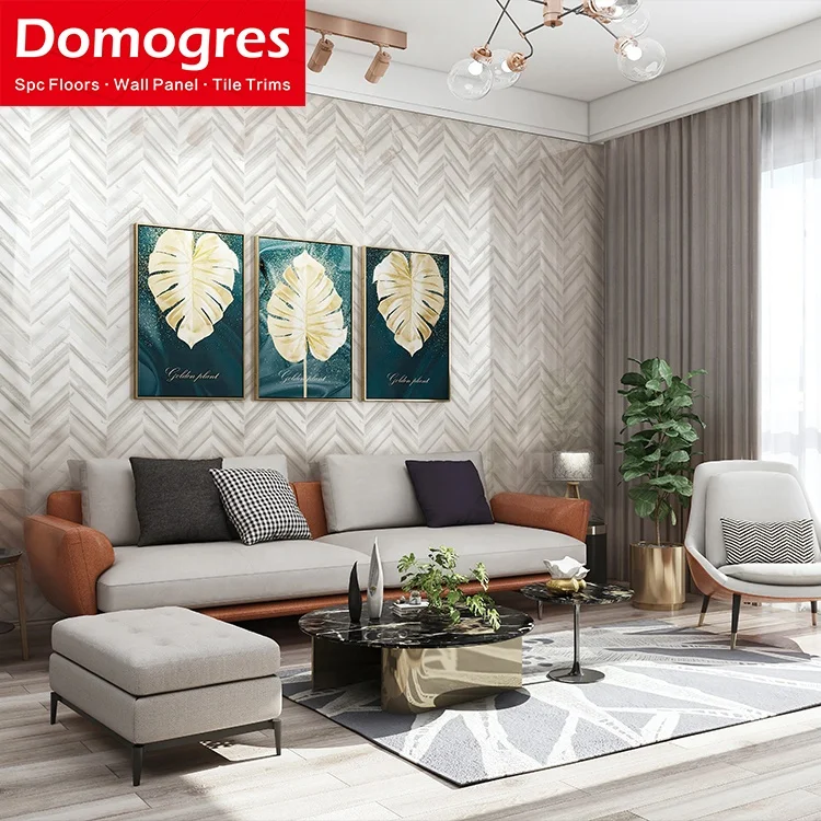 Wholesale Living Room Decor Mosaic Porcelain Wall Tile 60X60 white grey marble mosaic tiles herringbone Mosaic