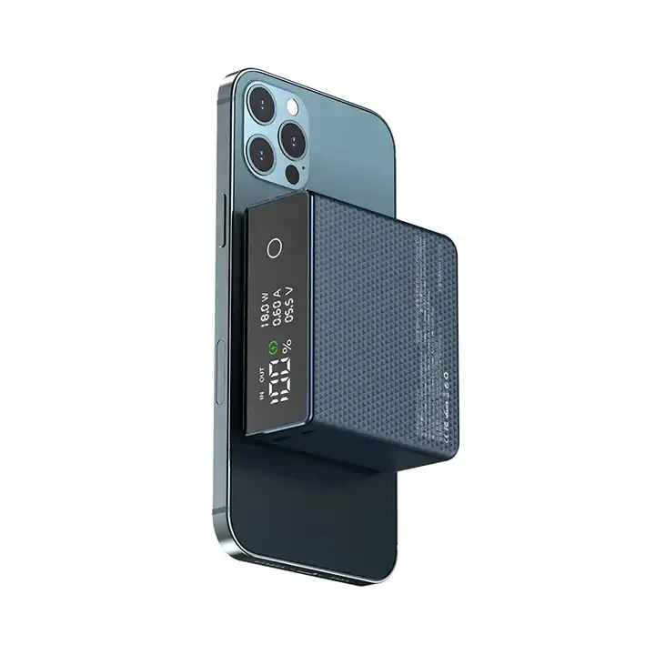 power bank carga rapida power bank pour telephone 30000mah fast charging station\nmagnetic wireless power bank magsafe powerbank led flashlight\nwireless power bank pd18w power bank magnetique universel