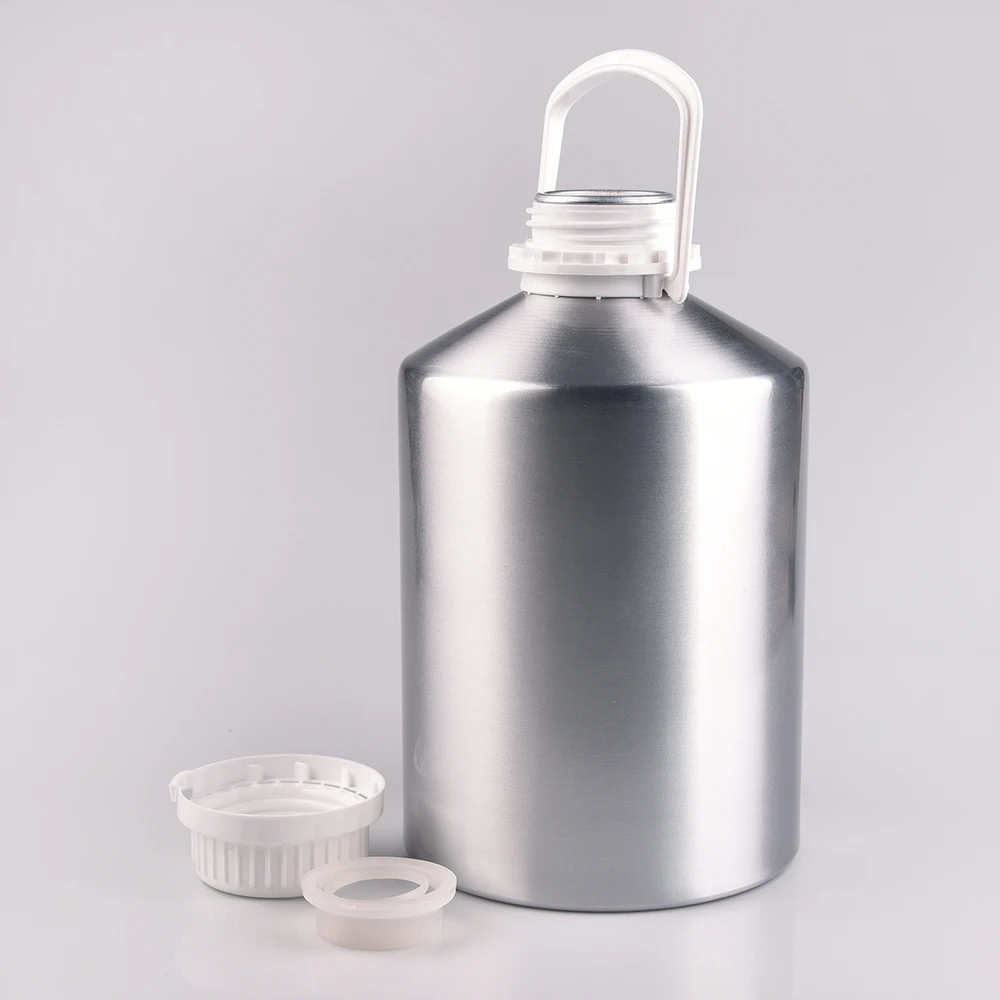 High capacity wholesale silver 10 liters aluminum bottle bottle aluminium 1 litter aluminum bottles